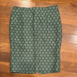 Maeve Green Polka Dot Pencil Skirt
